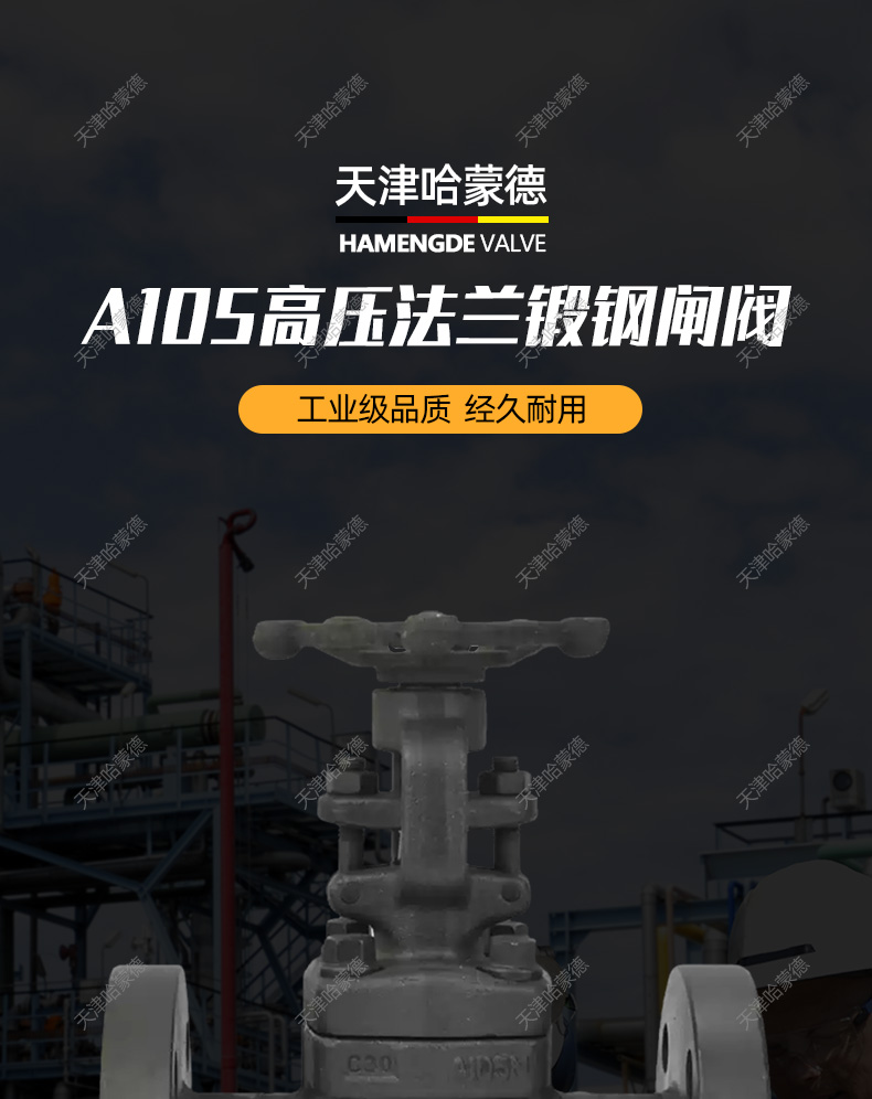 哈蒙德A105锻钢法兰高压闸阀Z41H64C锅炉化工热电高温蒸汽导热油.jpg