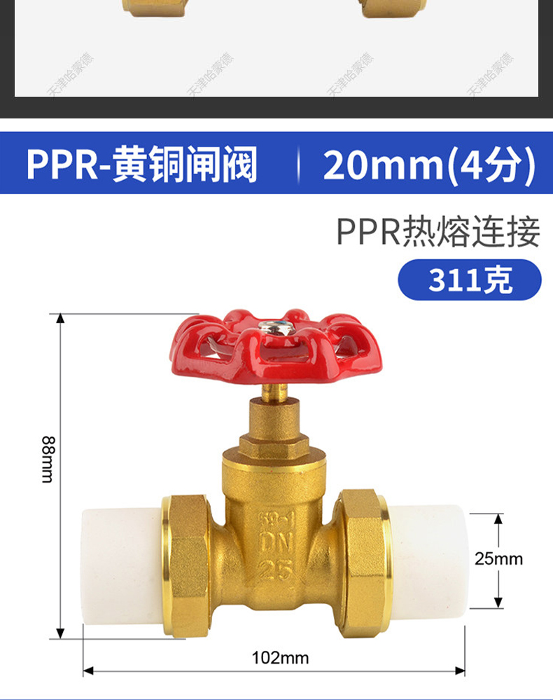 哈蒙德PPRSHJTZF截止阀双活接黄铜PPR闸阀4分自来水管热熔6分25阀门开关.jpg