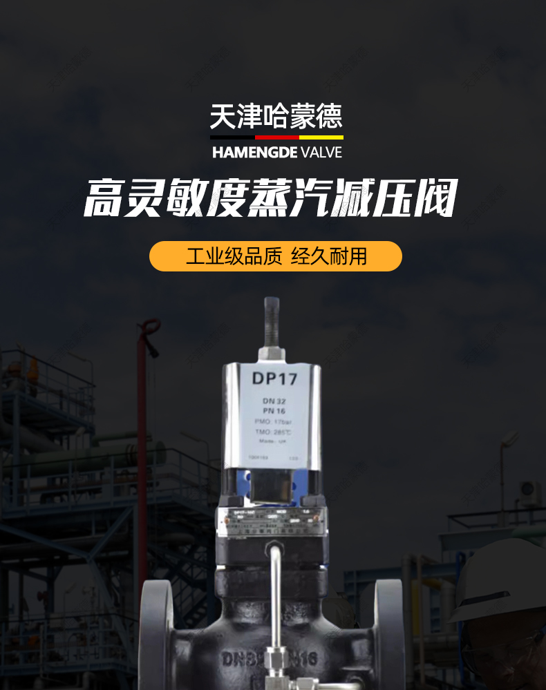 哈蒙德先导式膜片减压阀DP17斯派莎克式蒸汽导阀型高灵敏度调压阀.jpg
