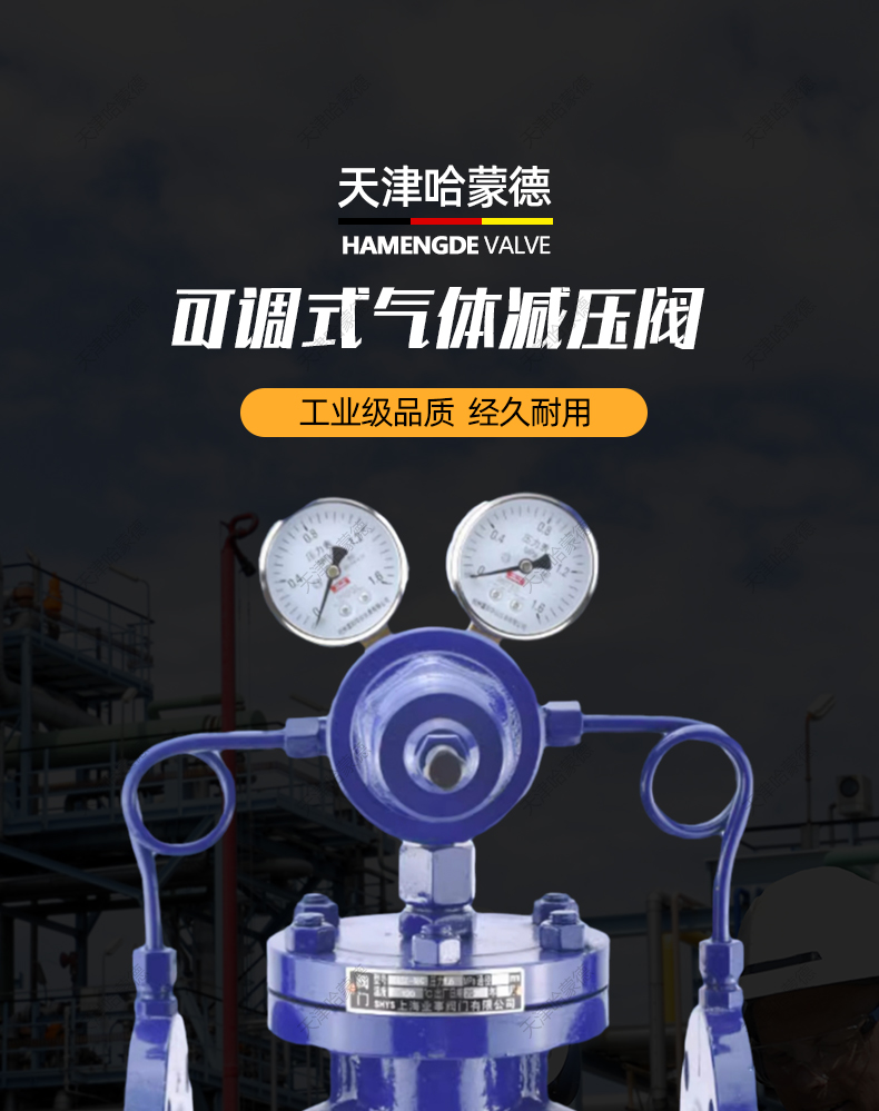 哈蒙德气体减压阀先导活塞式可调式稳压阀YK43X16C空气氮气天然.jpg