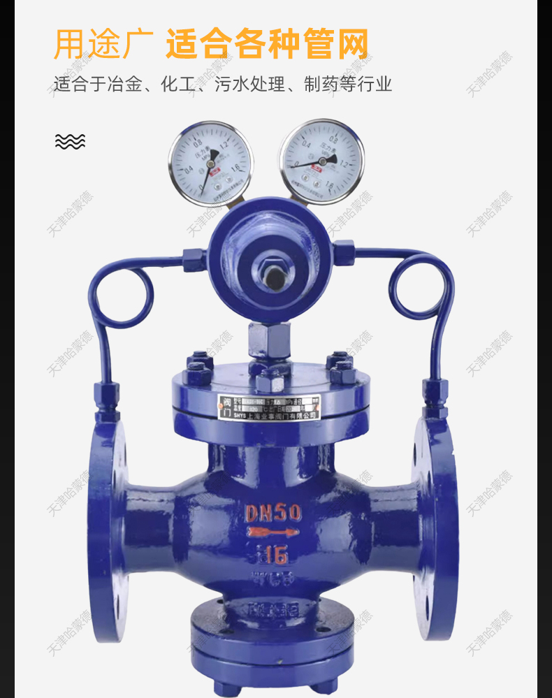 哈蒙德气体减压阀先导活塞式可调式稳压阀YK43X16C空气氮气天然.jpg