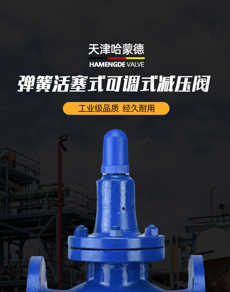 哈蒙德Y42X64C压缩空气自来水高压弹簧活塞式铸钢法兰减压阀PN64.jpg