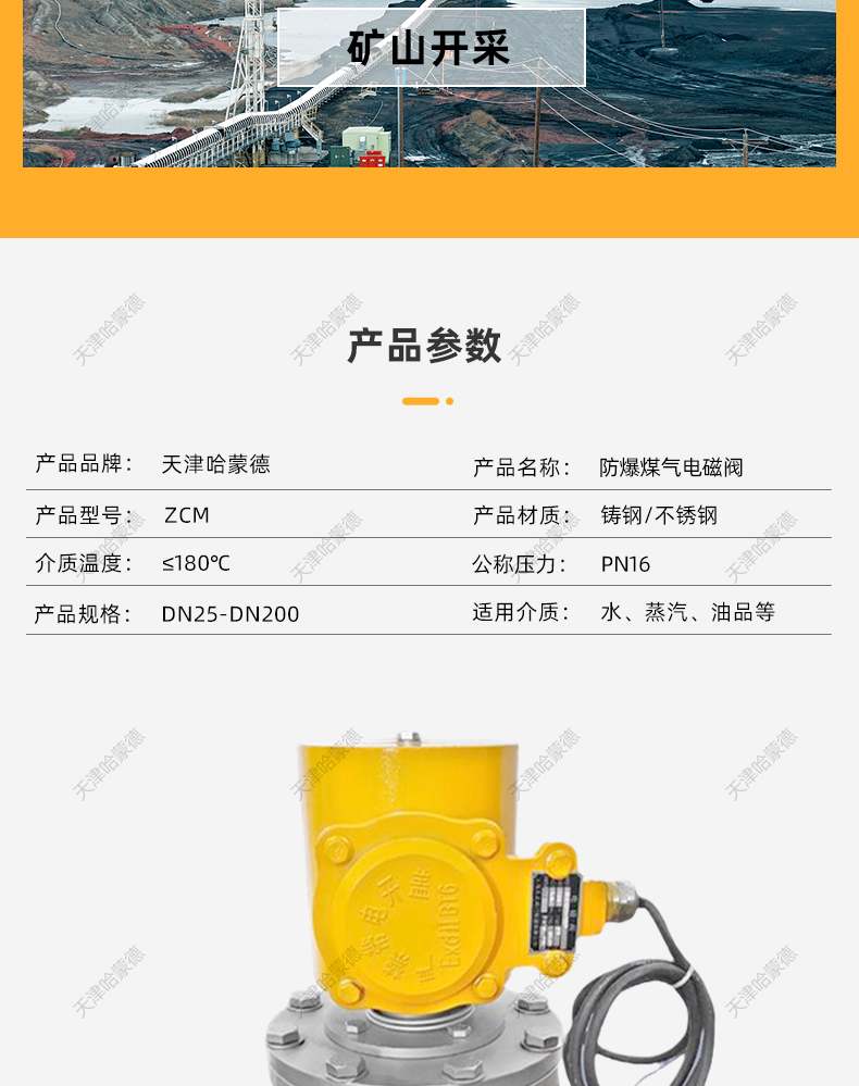 哈蒙德法兰防爆电磁阀切断阀铸钢不锈钢ZCM常闭型液化煤气天然气.jpg