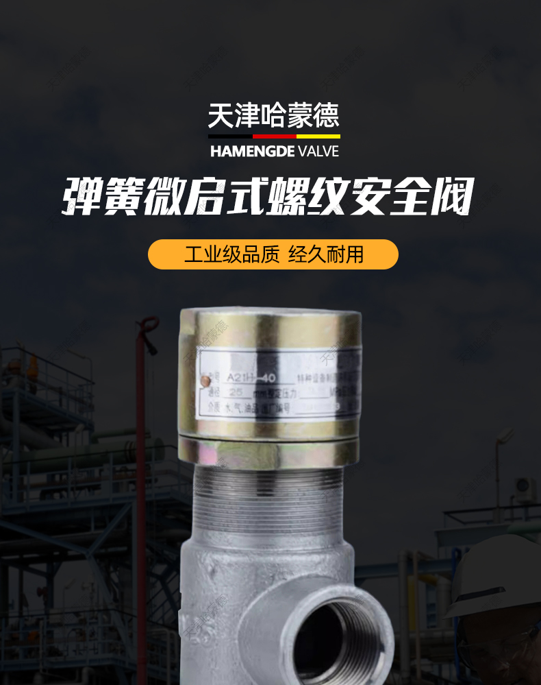哈蒙德A21H16C/25C/40C铸钢弹簧微启封闭式外螺纹安全阀泄压阀.jpg