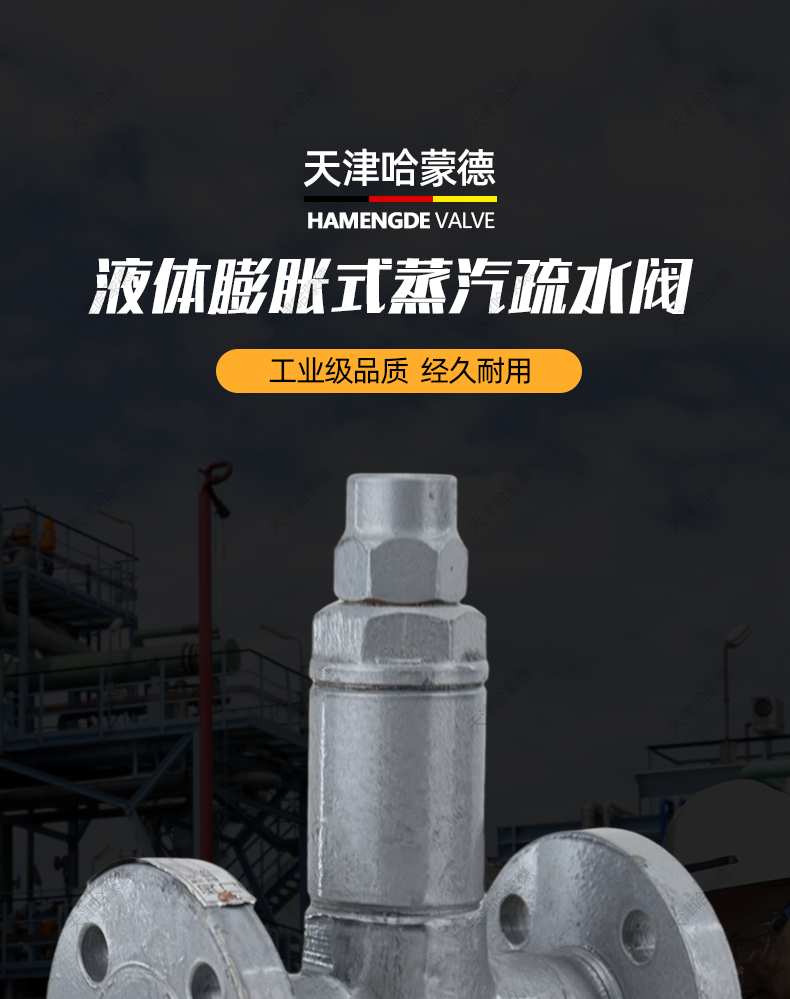 哈蒙德液体膨胀式蒸汽疏水阀铸钢法兰疏水器热静力式CS44H16C.jpg
