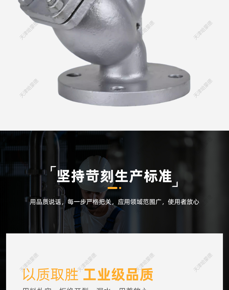 哈蒙德铸钢法兰Y型过滤器GL41H16C管道除污器DN50 65 80 100 150.jpg