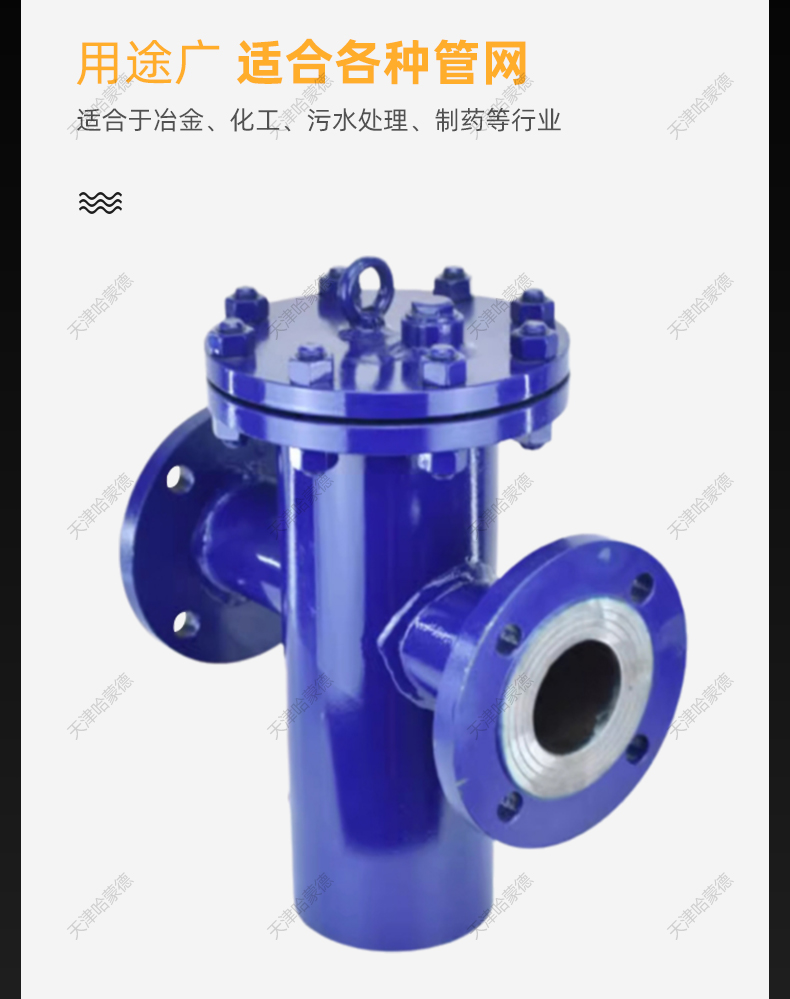 哈蒙德篮式过滤器SBL16C高温蒸汽直通式铸钢法兰管道蓝式除污器.jpg