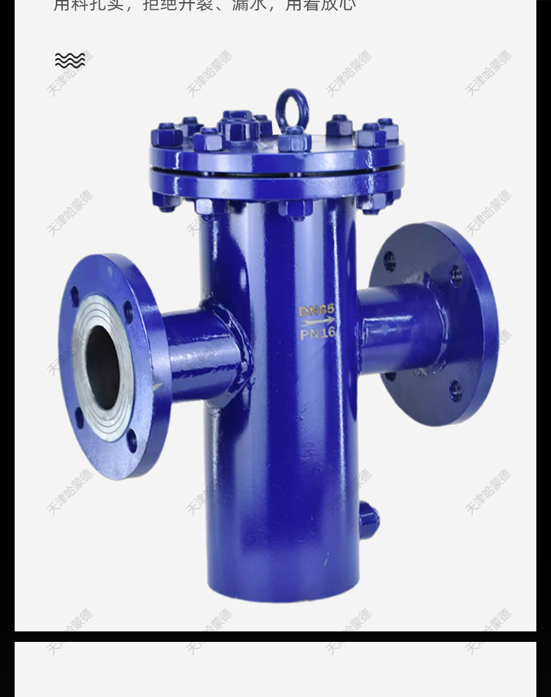 哈蒙德篮式过滤器SBL16C高温蒸汽直通式铸钢法兰管道蓝式除污器.jpg