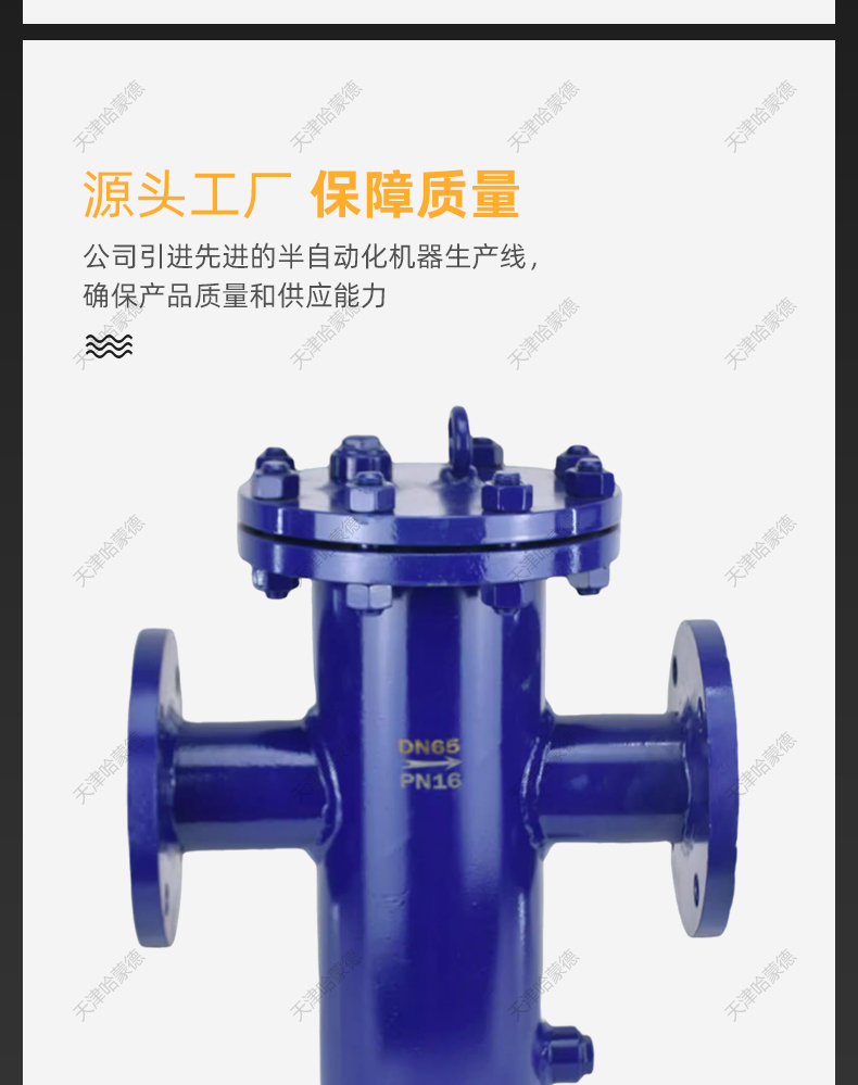 哈蒙德篮式过滤器SBL16C高温蒸汽直通式铸钢法兰管道蓝式除污器.jpg