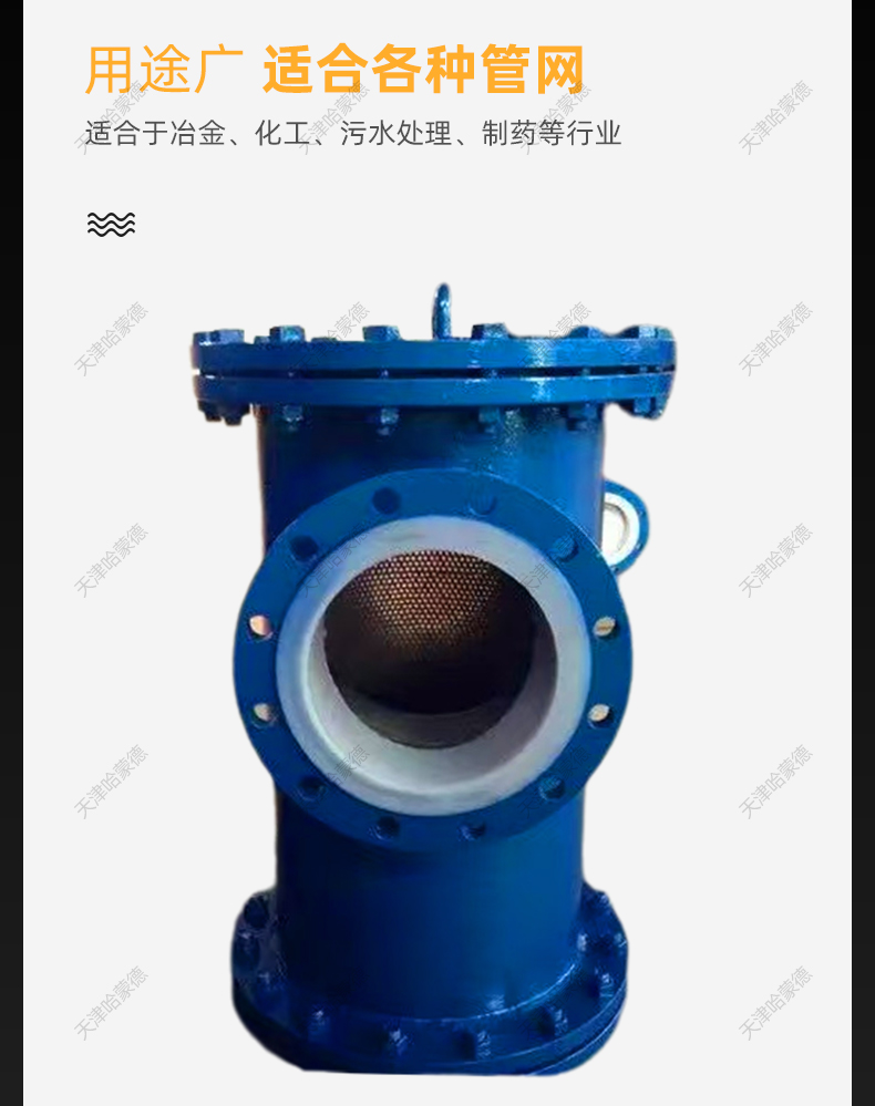 哈蒙德衬四氟蓝式过滤器衬氟篮式法兰除污器耐酸碱腐蚀SBLF46-16C.jpg