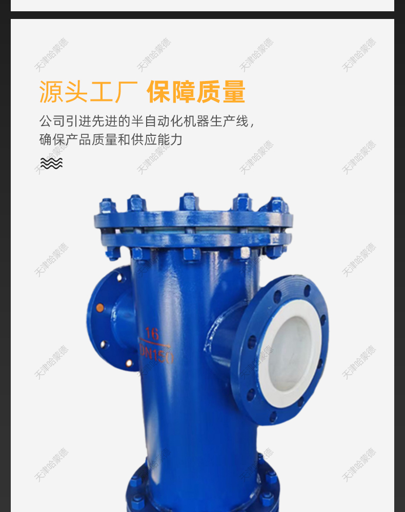 哈蒙德衬四氟蓝式过滤器衬氟篮式法兰除污器耐酸碱腐蚀SBLF46-16C.jpg