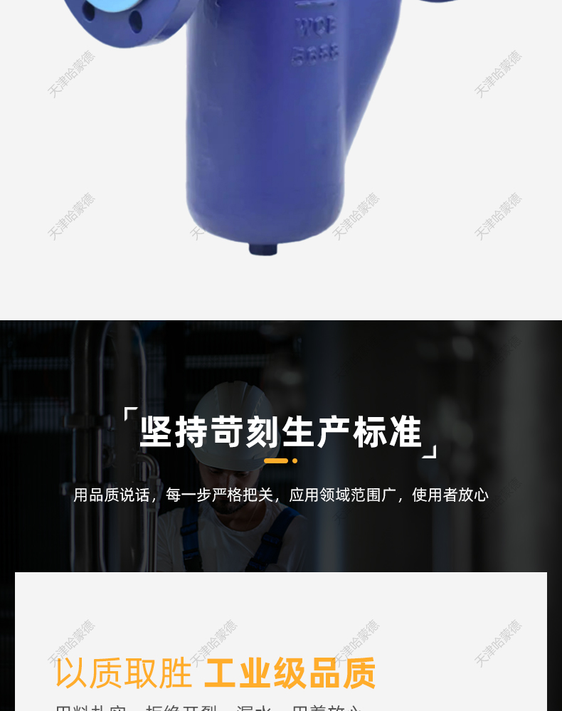 哈蒙德法兰U型蓝式过滤器排污除污器柴油石油液体管道铸钢LPG104.jpg