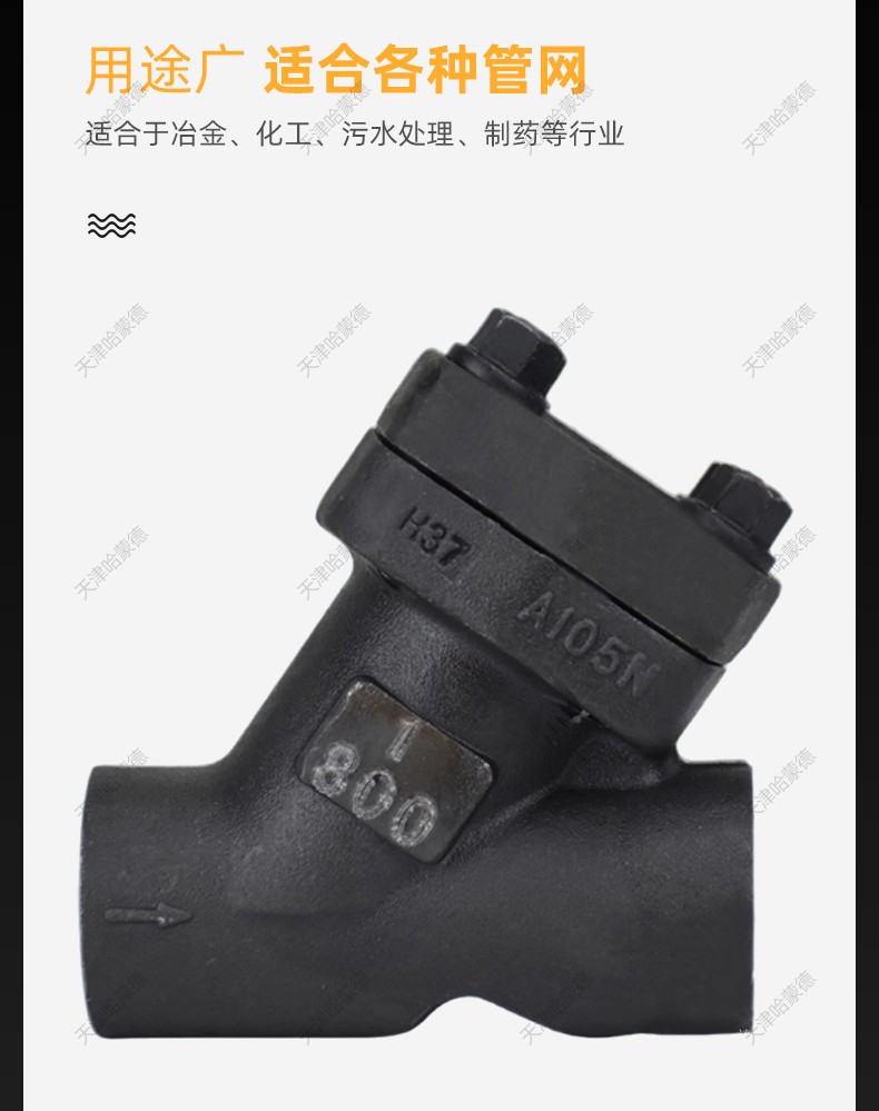 哈蒙德A105锻钢Y型过滤器内螺纹承插焊高压蒸汽导热油GL11H800LB.jpg
