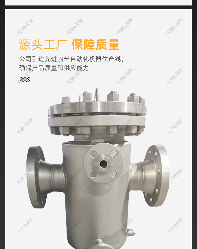 哈蒙德304不锈钢法兰夹套保温篮式过滤器除污器高温蒸汽BSBL16P.jpg