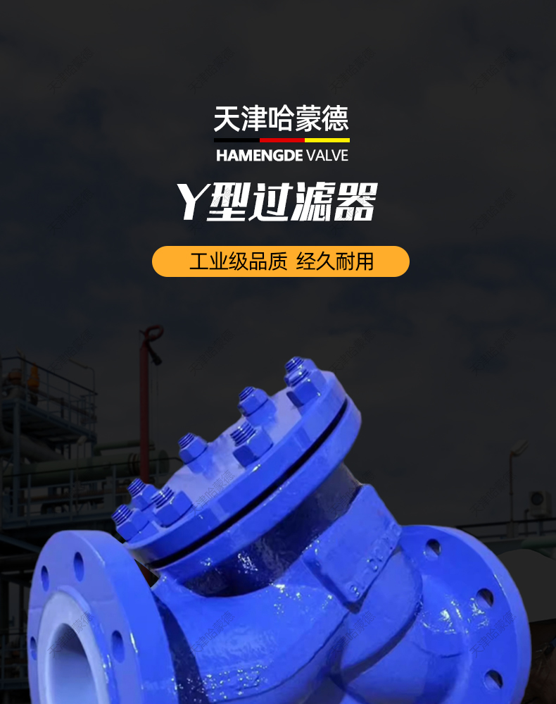 哈蒙德衬四氟Y型法兰衬氟过滤器耐酸碱耐腐蚀硫酸盐酸GL41F4616C.jpg
