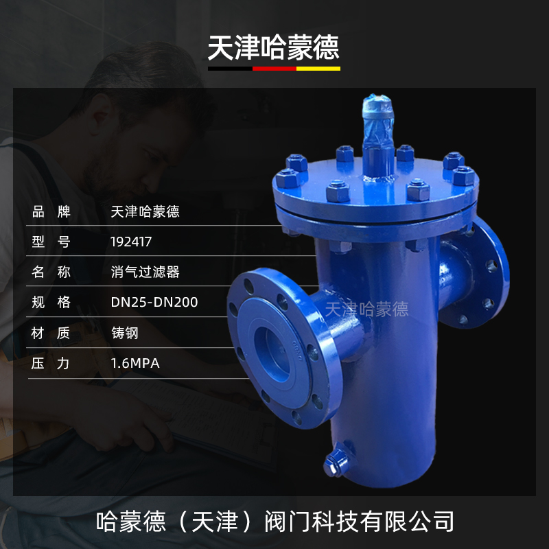 哈蒙德法兰消气过滤器篮式铸钢过滤器流量计石油汽油柴油SXQ-16C