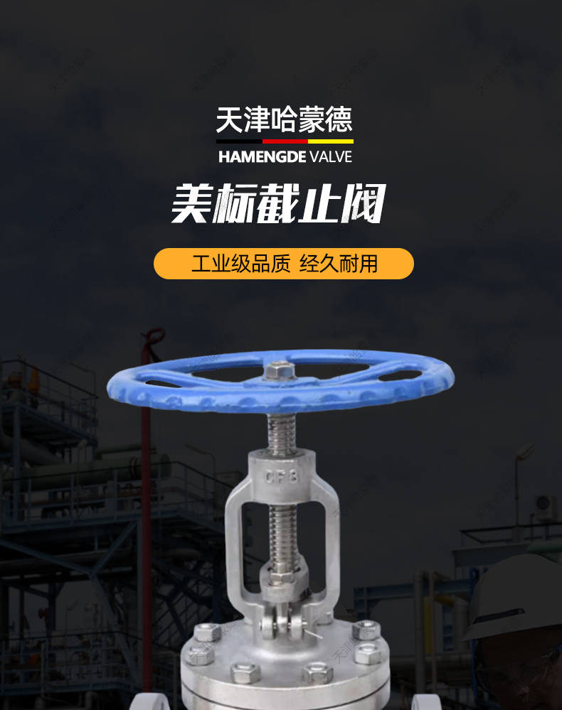 哈蒙德API美标304/316不锈钢法兰截止阀J41W150LB锅炉耐高温蒸汽.jpg