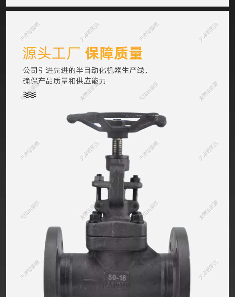 哈蒙德锻钢法兰截止阀高温高压蒸汽导热油手动阀门J41H16C A105.jpg