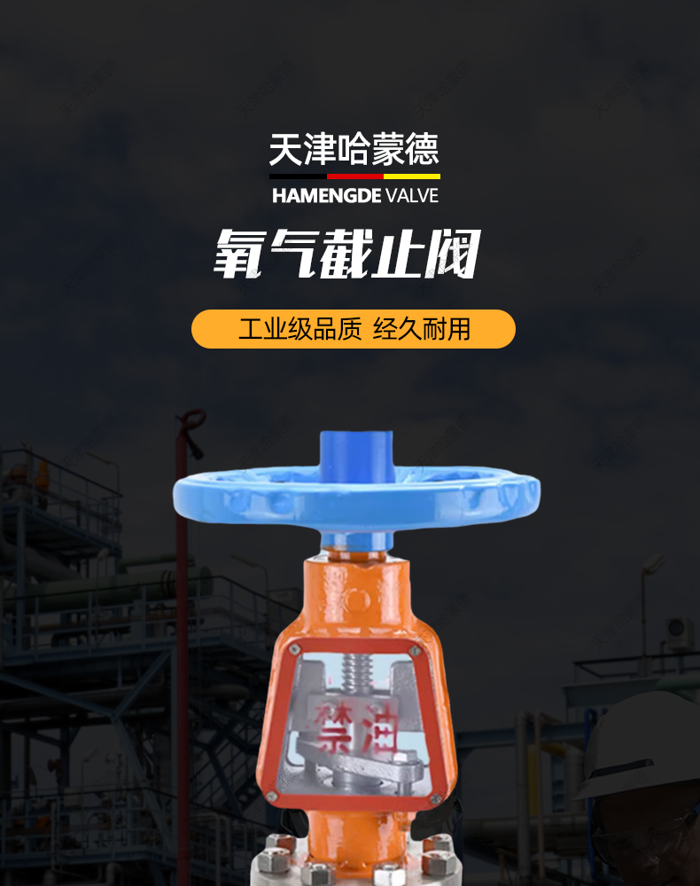 哈蒙德高压不锈钢法兰氧气截止阀专用脱脂禁油JY41W40P防火 静电.jpg