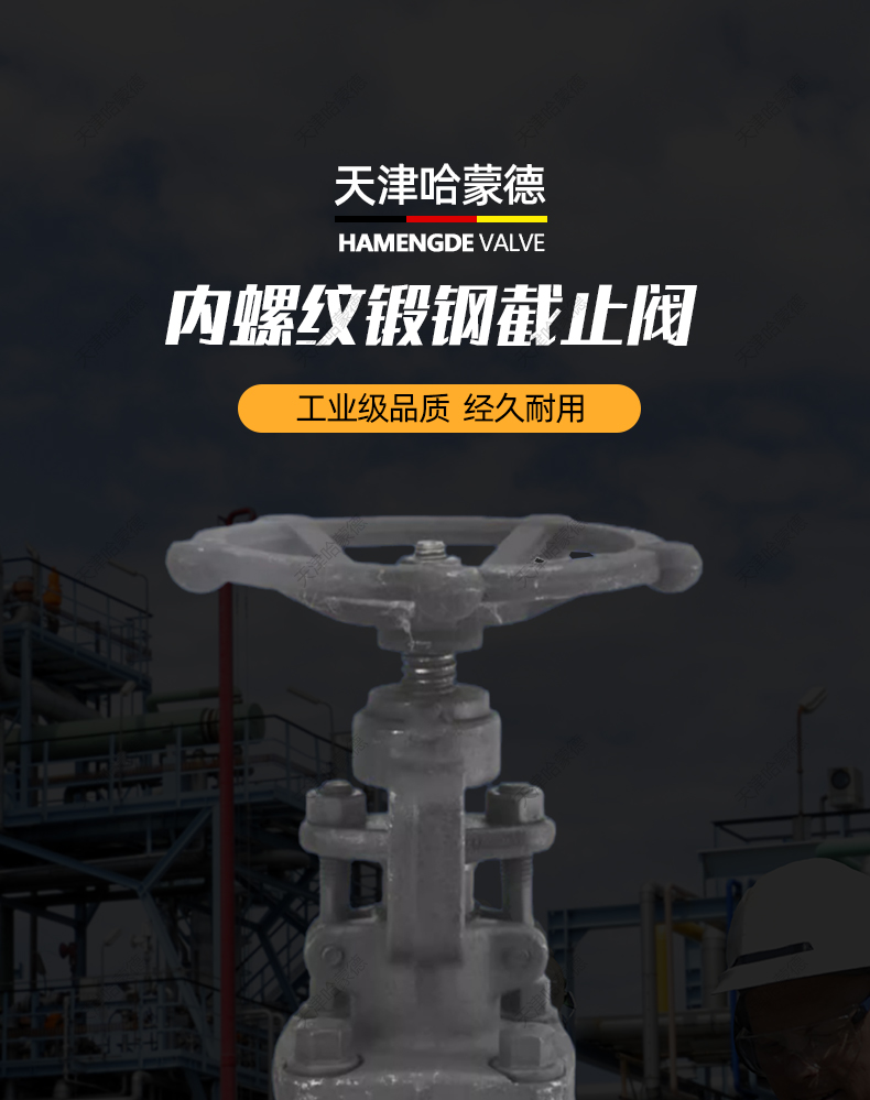 哈蒙德锻钢内螺纹截止阀J11H16C/25C锅炉化工热电厂高温蒸汽A105.jpg