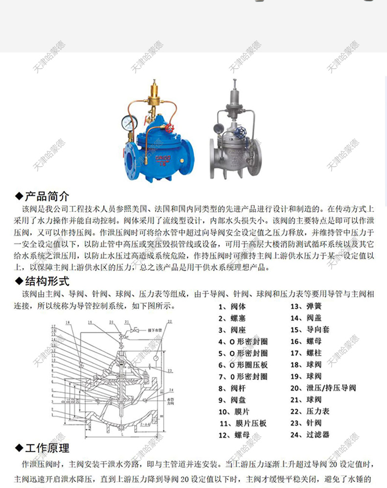 哈蒙德500X16P 304不锈钢持压泄压阀水利安全阀自动控制先导式.jpg