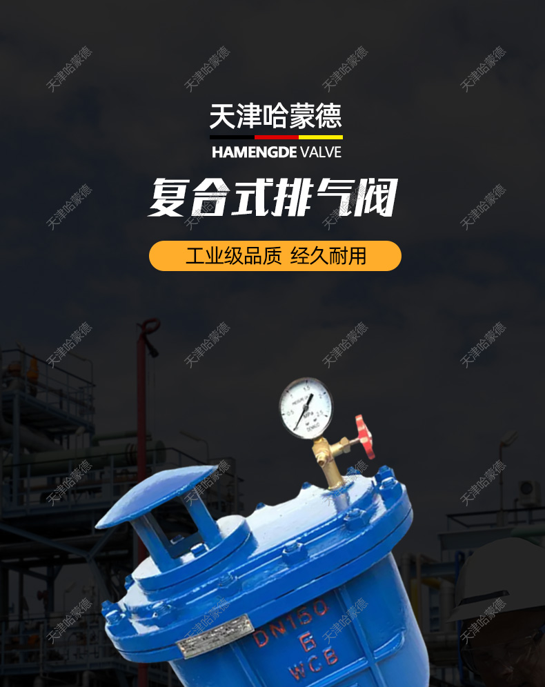 哈蒙德复合式排气阀CARX16C自来水清水铸钢法兰自动快速排空气阀.jpg
