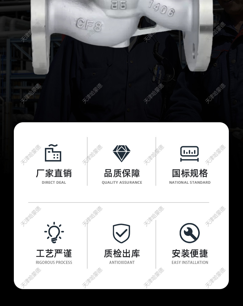 哈蒙德U41S16P/25P 304不锈钢高温法兰柱塞阀316L锅炉蒸汽柱塞阀.jpg