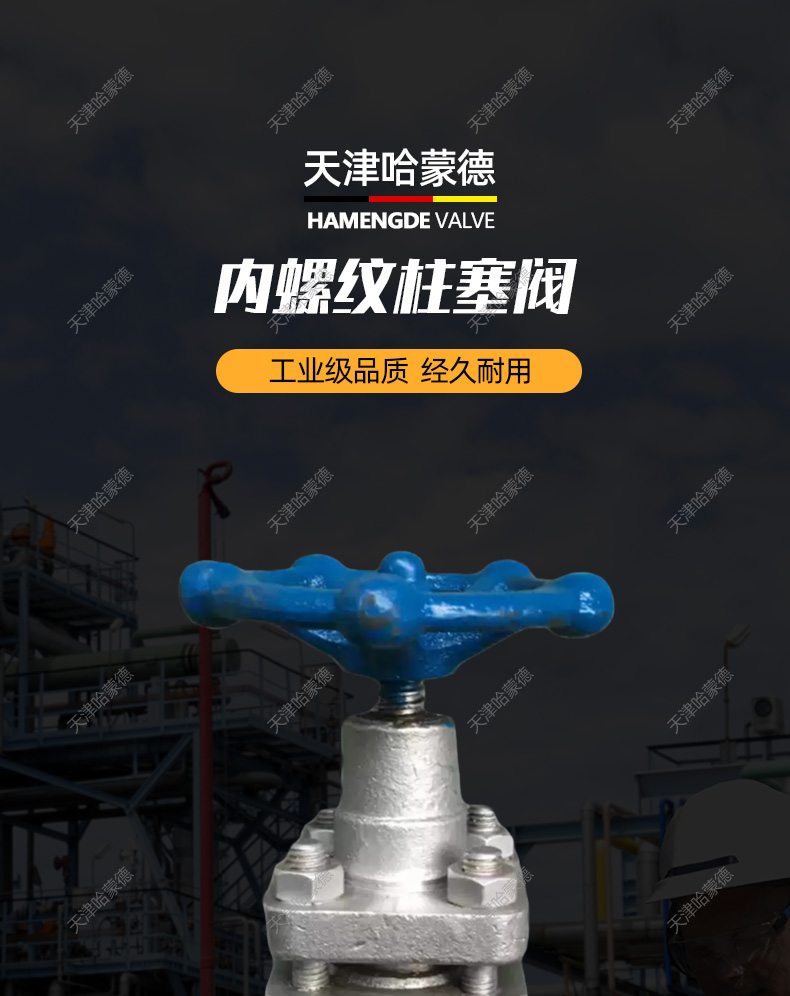 哈蒙德U11S16P不锈钢304丝扣内螺纹柱塞阀丝口DN15 20 25 32 40.jpg