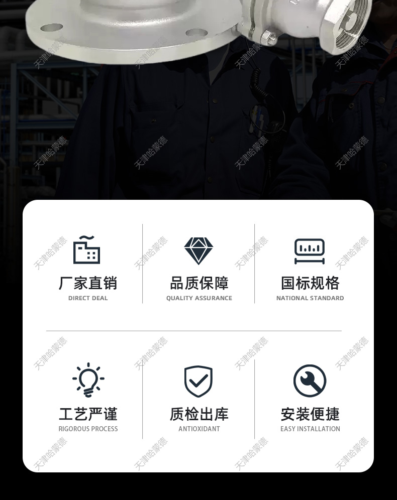 哈蒙德304不锈钢底阀止回阀H42W-6P吸抽水法兰升降式井水泵底阀.jpg