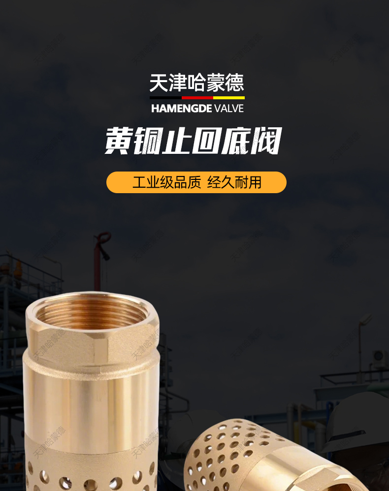 哈蒙德铜水泵止回底阀防倒流4分6分1寸单向阀抽吸水带滤网止逆阀.jpg