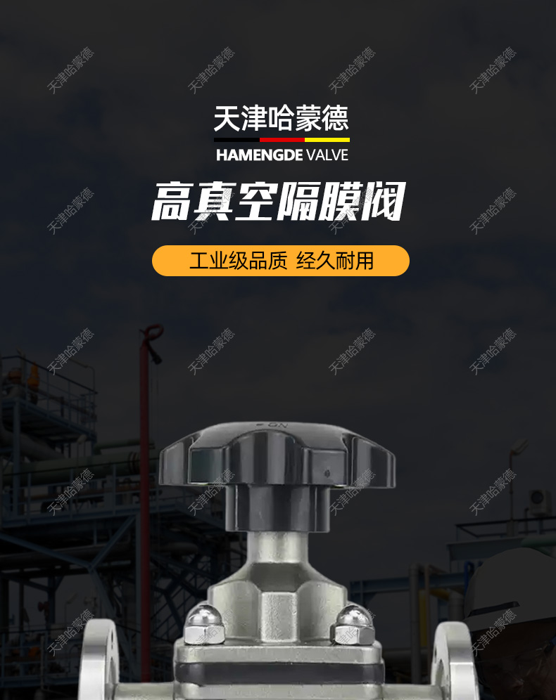 哈蒙德304不锈钢法兰手动高真空隔膜阀负压管用GM 10 25 32 40 50.jpg