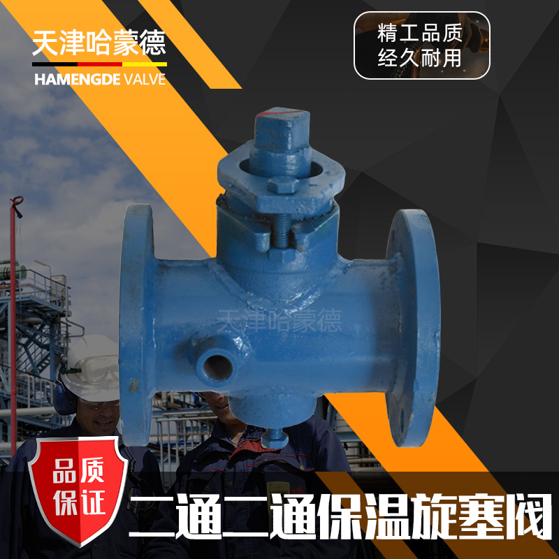 哈蒙德BX43W-16C 沥青专用铸钢法兰保温二通旋塞阀DN50 65 80 100
