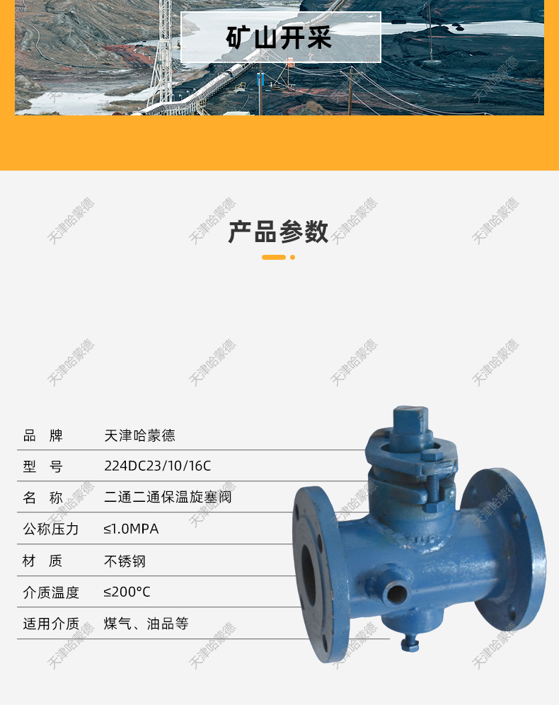 哈蒙德BX43W16C 沥青专用铸钢法兰保温二通旋塞阀DN50 65 80 100.jpg