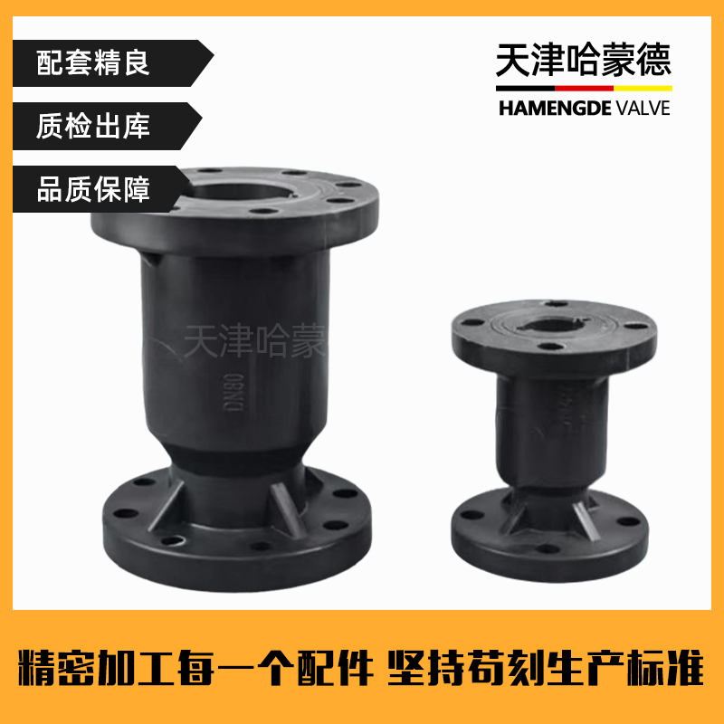 哈蒙德 PE立式法兰止回阀耐酸碱化工专用pe/pp塑料单向阀H41F10S