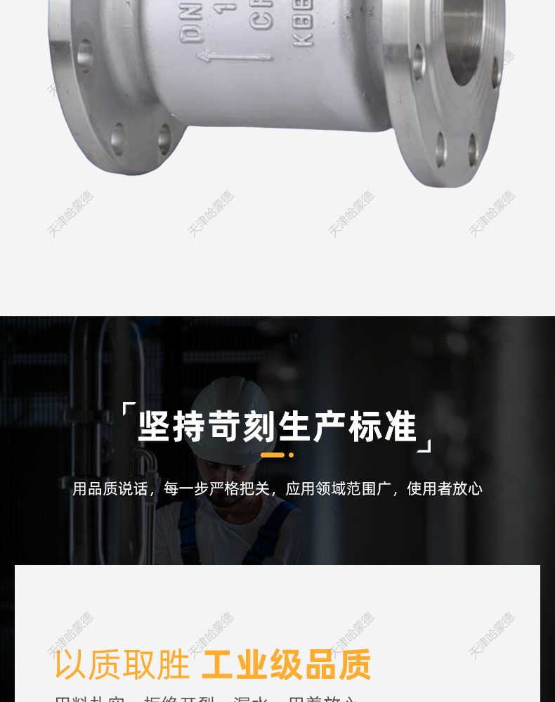 H42W-16P不锈钢立式止回阀304法兰单向逆止阀水泵DN50 65 80 100.jpg