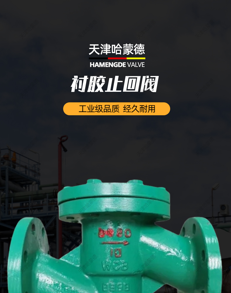 哈蒙德H41J10C铸钢法兰升降式防倒流衬胶止回阀单向逆止阀污水.jpg