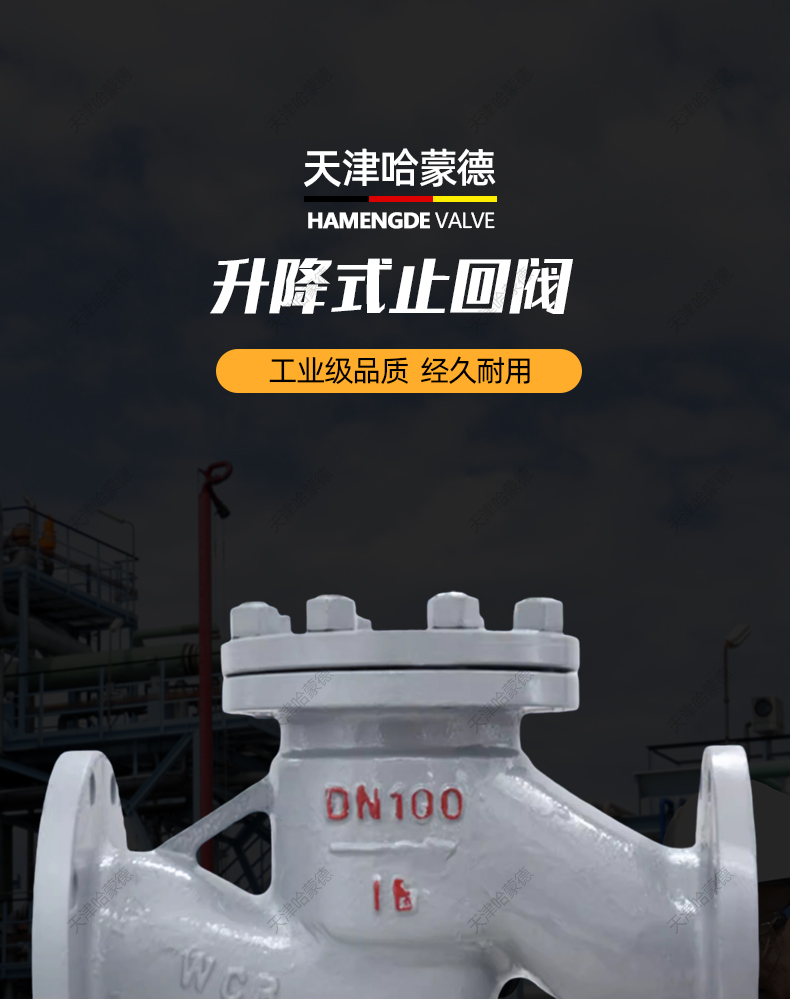 哈蒙德H41H16C铸钢升降式法兰逆止止回阀单向阀DN40 50 80 100.jpg