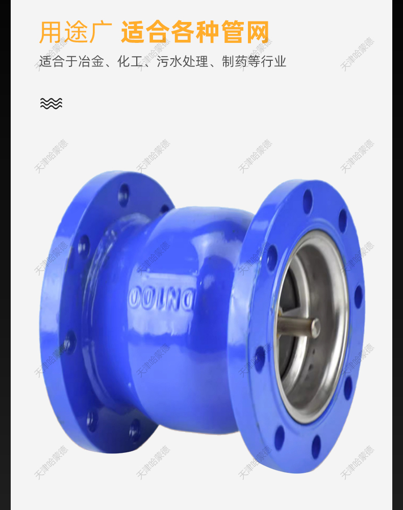 哈蒙德HC41X-16法兰消声止回阀音立卧式单向阀DN40 50 65 80 100.jpg