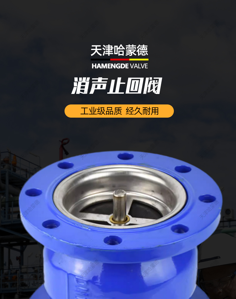 哈蒙德HC41X-16法兰消声止回阀音立卧式单向阀DN40 50 65 80 100.jpg