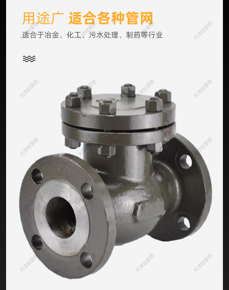 哈蒙德美标旋启式止回阀H44H150LB高温蒸汽铸钢法兰单向阀逆止阀.jpg