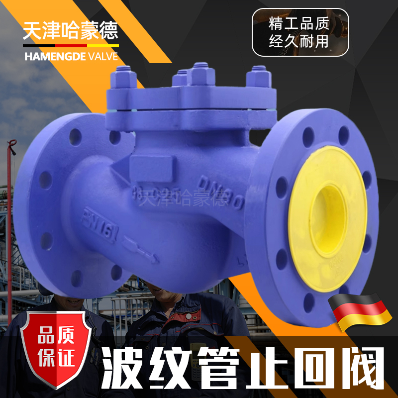 哈蒙德H41H16C高温蒸汽防倒流德标波纹管升降式止回阀法兰单向阀