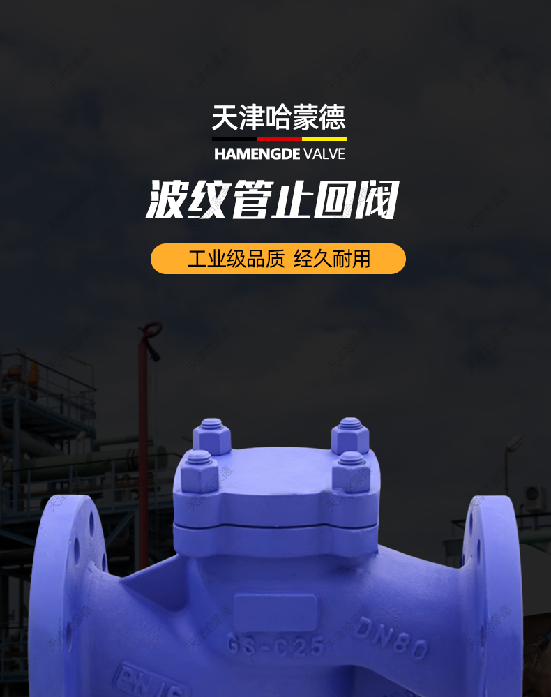 哈蒙德H41H16C高温蒸汽防倒流德标波纹管升降式止回阀法兰单向阀.jpg