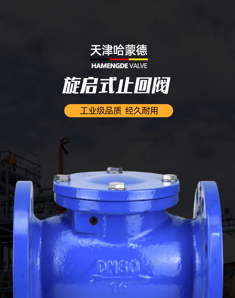 哈蒙德H44T16Q旋启式法兰止回阀墨铸铁污水逆止单向阀球止逆阀.jpg