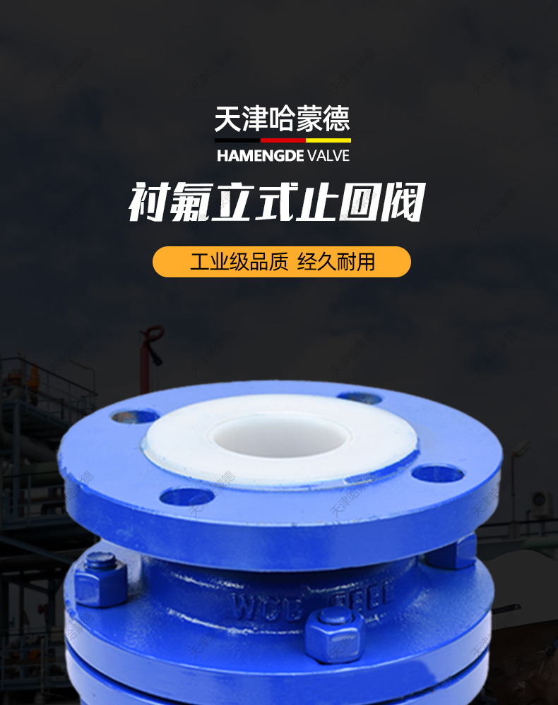 哈蒙德H42F4610C/16C立式衬氟止回阀法兰防腐耐酸碱单向阀逆止阀.jpg