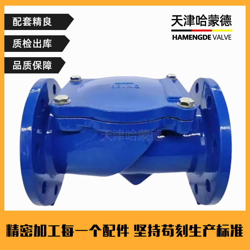 哈蒙德H44X16Q法兰橡胶瓣止回阀SFCV管道卧式橡胶板单向阀逆止阀