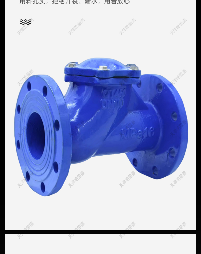 哈蒙德HQ41X16Q球型止回阀法兰立式排污水滑道滚球式止逆单向阀.jpg
