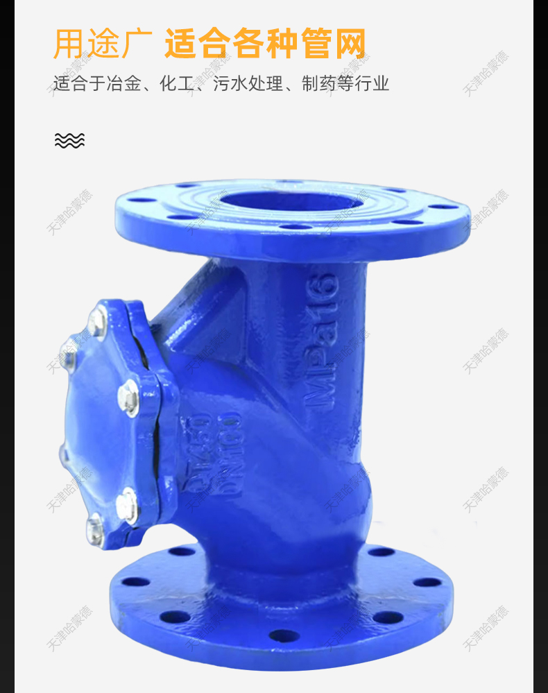 哈蒙德HQ41X16Q球型止回阀法兰立式排污水滑道滚球式止逆单向阀.jpg