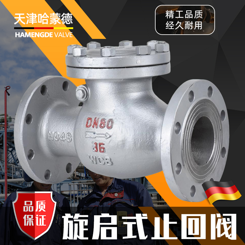 哈蒙德H44H16C铸钢止回阀单向阀旋启式法兰卧式逆止阀防倒流蒸汽
