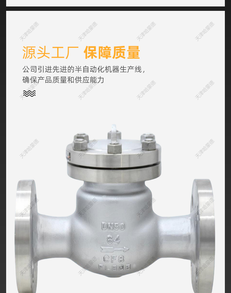 哈蒙德H44W64P高压304不锈钢法兰旋启式止回阀单向阀逆止阀PN64.jpg