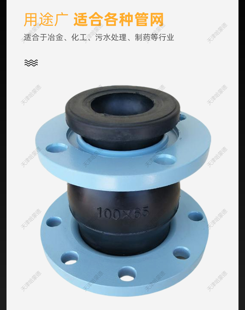 哈蒙德可曲绕橡胶软接头KXT16管道减震器软连接DN50 65 80 100.jpg